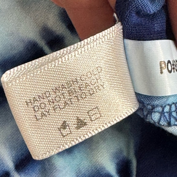 Boston proper Blue Tie-Dye Asymmetrical Strapless Dress - Picture 7 of 7